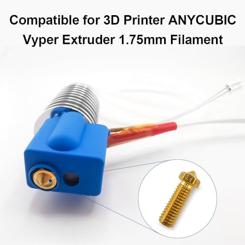 12Pcs Volcano Nozzles 0.4mm, Vyper Nozzles M6 Thread Hotend Extruder Volcano Nozzle Compatible for Artillery Genius, Sidewinder X1, X2, Anycubic Vyper, Anycubic Kobra Plus, Kobra Max 1.75mm Filament, - style: 12Pcs Volcano Nozzle 0.4mm