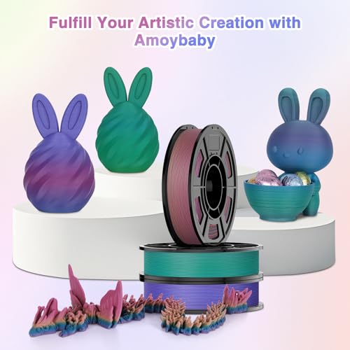Matte Rainbow PLA 3D Printer Filament Bundle, 1.75 ±0.03mm, 6×250g - color: 6×250g Matte Rainbow