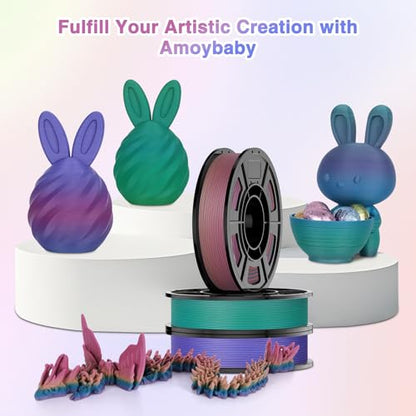 Matte Rainbow PLA 3D Printer Filament Bundle, 1.75 ±0.03mm, 6×250g - color: 6×250g Matte Rainbow