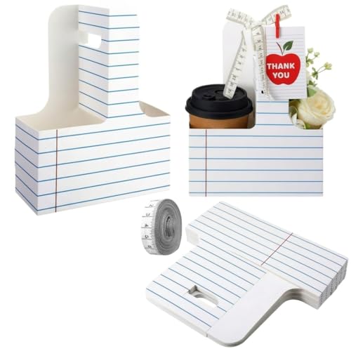 Reallnaive 12 Set Back to School Gifts 2 Cup Drink Carrier,Blue Line - style: Blue Line
