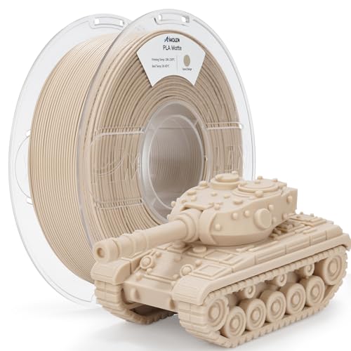 AMOLEN Matte PLA 3D Printer Filament 1.75mm Sand Beige Smooth Finish 1KG - color: Sand Beige
