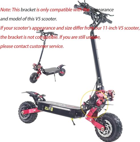 Steering Damper Mounting Bracket Kit Compatible with V5 11 inch Electric Scooter, Motorcycle Stabilizer Mount, Easy-Install Damper Bracket for V5 Scooters & Motorcycles (Black) - color: Black