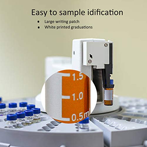 2ml Autosampler Vial, 9-425 HPLC/GC Sample Vials with Screw Caps, 100Pcs - color: Clear Vial & Blue PTFE White Silicone Liner