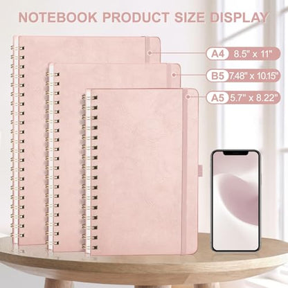 AHGXG Graph Paper Notebook, 110 Pages, A4 (8.5" x 11") - color: Rose Gold, style: A4-Graph