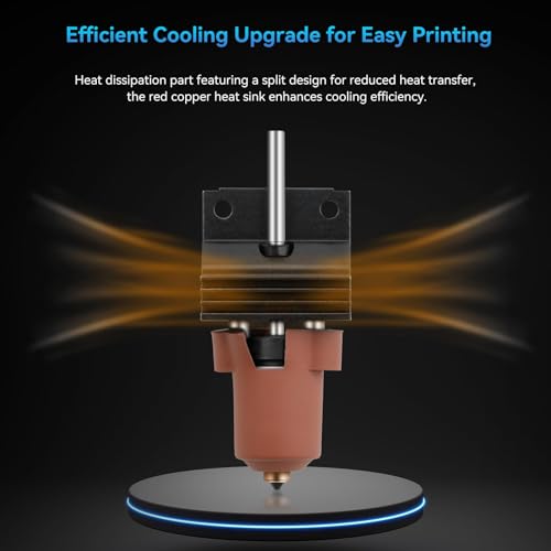 K1/K1 Max/K1C Hotend Upgrades Kit, K1 Series Ceramic Heating Block Kit, 3D Printers Hotend with Integrated Quick-Swap Nozzle, Supports 300°C High Temperature, 600mm/s High-Speed - size: K1C Ceramic Heating Block Kit