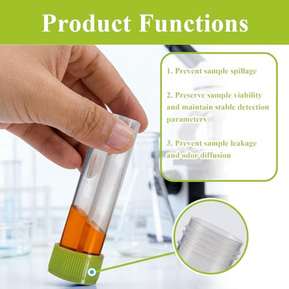 Stool Sample Collection Kit,25-30ml Screw Top Sample Jar with Spoon ﻿ - color: GREEN