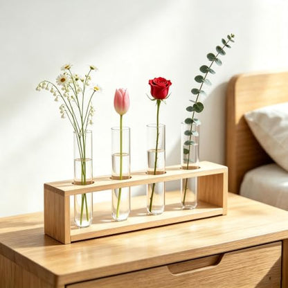 10 Pcs Glass Test Tubes for Plants, 6 Inch Plant Propagation Tubes Clear Propagation Vases, Hydroponic Planter for Home Office Desktop Decoration (no Lip on the top)