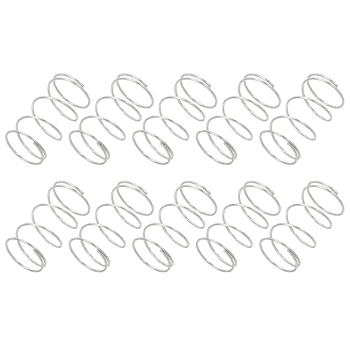 PATIKIL Compression Spring, 0.6mm Wire Dia x 12mm OD x 20mm L, 10 Pcs 304 Stainless Steel Mechanical Extension Small Springs Pen Springs Assortment Kit for Shop and Home Repairs - size: 0.6x12x20mm
