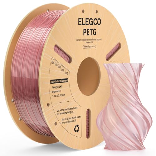 ELEGOO PETG 3D Printer Filament 1.75mm Transparent Pink 1KG - color: Transparent Pink