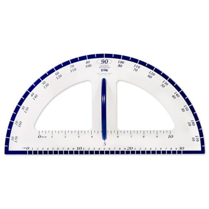 Learning Advantage Magnetic Dry Erase Protractor, Geometry Measurement Tool