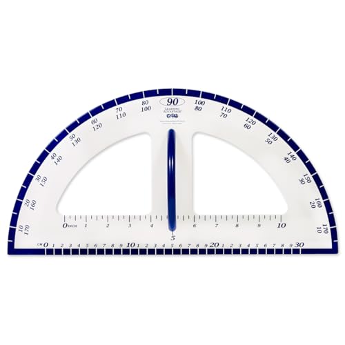 Learning Advantage Magnetic Dry Erase Protractor, Geometry Measurement Tool
