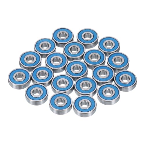 uxcell 20pcs 625-2RS Miniature Bearings 5x16x5mm, Double Sealed, Blue - color: Blue, size: 625-2RS