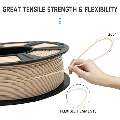 GIANTARM PLA Filament,3D Printer Filament 1.75mm,Neatly Wound Bone White 3D Printing Filament for Most FDM 3D Printers,Dimensional Accuracy +/- 0.02mm,1kg Spool (2.2lbs) - color: Bone White, size: 1kg