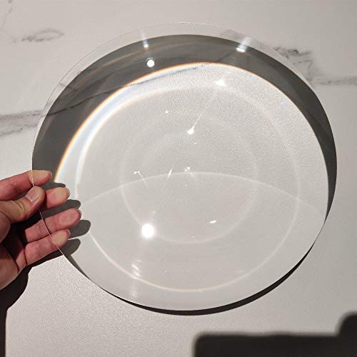 2-Pack Large Fresnel Lenses Φ300mm(11.81") Focal Length 260mm Acrylic Magnifier for Solar Heating,Solar Cooking,Visual Education. (Focal Length 260mm) - size: Focal length 260mm