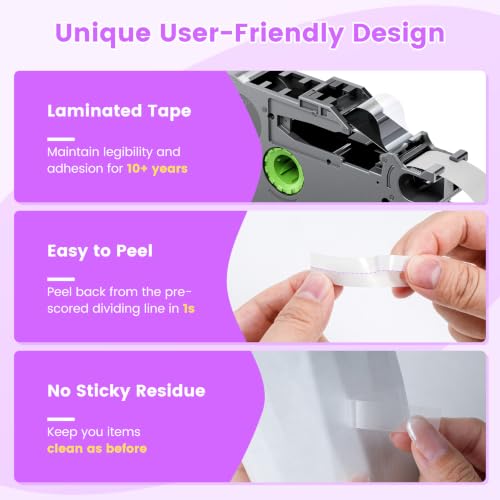 5-PK Replace for Brother Label Maker Tape 12mm 0.47 Laminated Clear TZe-131 - color: Black Ink on Clear Tape, size: 1/2 inch 26.2 feet (12mm x 8m)