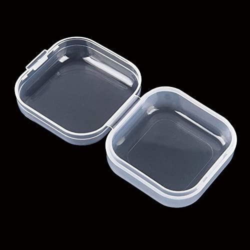 88-Pack Clear Square Plastic Storage Containers with Lids - size: 88 Pieces 1.37 x 1.37 x 0.7 Inches