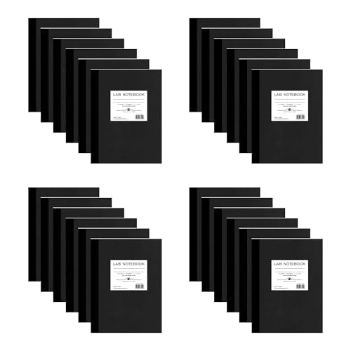 Roaring Spring Black Science Lab Notebook, 5x5 Graph Ruled, 11" x 8.5", 60 Sheets Premium White 20# Paper, Proudly made in USA, Durable Laminated Cover (Pack of 24) - style: 24-Pack