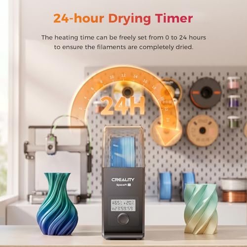 Creality 2026 New Upgrade Filament Dryer Box Pro, Space Pi SE with High PTC Efficiency & Precision Sensor for 1KG Spools 45~65℃, 3D Printer Filament Dehydrator for PLA PETG ABS ASA TPU - size: Dryer Box 2.0