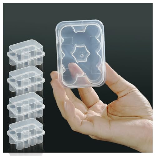 4-Pack Peptide Case for Fridge, 3 mL Vial Holder for Refrigerator, 10-Slot Insulin & Peptide Holder Each, 40 Slots Total, Semi-Transparent Vial Storage Case for Diabetic Care - size: 4-PACK