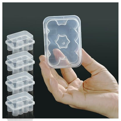 4-Pack Peptide Case for Fridge, 3 mL Vial Holder for Refrigerator, 10-Slot Insulin & Peptide Holder Each, 40 Slots Total, Semi-Transparent Vial Storage Case for Diabetic Care - size: 4-PACK