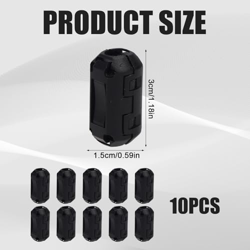 10pcs 3D Printer Cleaning Filter, 1.75mm 3mm PLA Filament Filter Cleaner Universal Anti-Static Dust Removal, 3D Printer Supplies Accessories (Black)