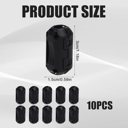 10pcs 3D Printer Cleaning Filter, 1.75mm 3mm PLA Filament Filter Cleaner Universal Anti-Static Dust Removal, 3D Printer Supplies Accessories (Black)