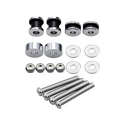 Motorcycle Sissy Bar Docking Hardware Kit for Harley Touring FLSTC FXSTSB FXSTS FXSTC FLSTF FXST FXSTB FLSTN 1984-2025 - color: chrome
