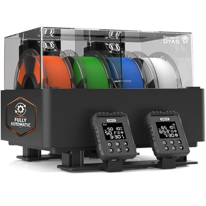 【EIBOS Official】3D Printer Filament Dryer Dyas, AMS Heater Upgrade for Bambu Lab AMS, Dry While Printing, 2 Independent Chambers, Auto-Venting, Power-Saving, Storage Box, for 4 Spools Nylon, PLA, PETG - size: 2 Chambers