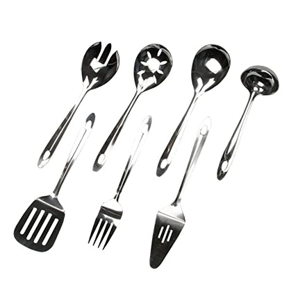 Chef Craft Select Serving/Completer Set, 7 Piece, Stainless Steel - style: Set