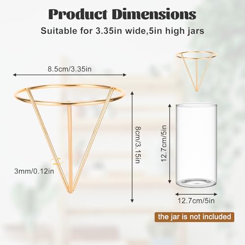 4 Pcs Golden Avocado Seed Starter Rack for Mason Jar of Wide-Mouth - color: Gold