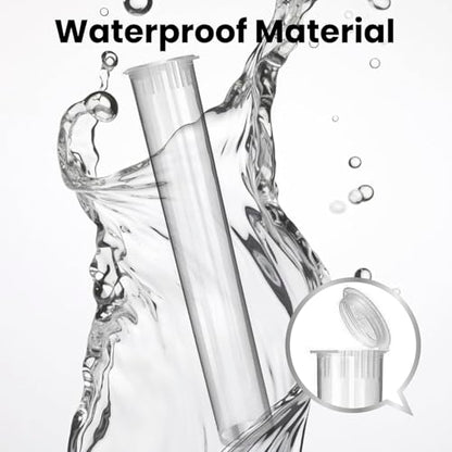100 Pack 116mm Tubes Clear King Size - Plastic Pop Top Tubes with Squeeze Cap - Airtight, Waterpoof and Child Proof Container (100 Count) (Clear 116mm 100Pack) - color: Clear 116mm 100Pack