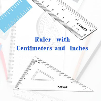 Triangular Ruler Set, 4PCS Geometry Set, Professional Drafting Tools