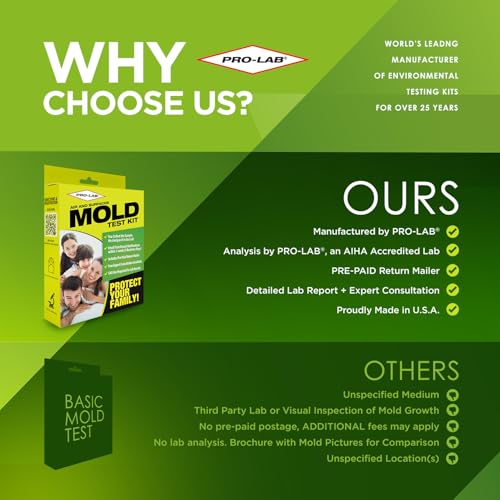 Mold Test Kit for Home, DIY Air Surface and Bulk Testing with Lab Fee - size: 1 Sample w/ Lab