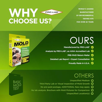 Mold Test Kit for Home, DIY Air Surface and Bulk Testing with Lab Fee - size: 1 Sample w/ Lab