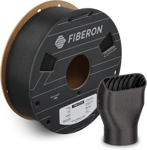 Polymaker Fiberon PA6-CF20 Carbon Fiber Nylon Filament 1.75mm, Black, 1kg - color: Black Pa6-cf20 1kg, size: NYLON