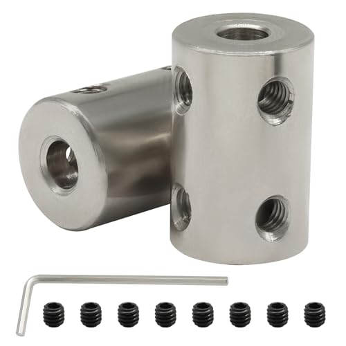 5mm to 8mm Bore Rigid Shaft Coupler, Shaft Coupling Connector - size: 5mm to 8mm