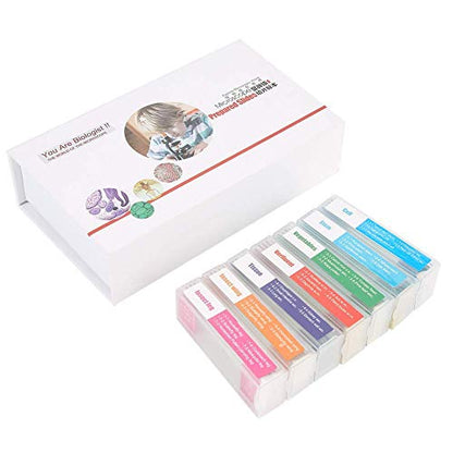 35pcs Microscope Slide, Assorted Cytology Botany Zoology Entomology Prepared Slides Biology Glass Lab Specimens Set for Students Science Experiment Teaching