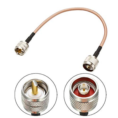 uxcell UHF (PL259) Male to N-Type Male Antenna Cable RG400 Coax Cable 0.3Meter/1Ft - size: 1Ft