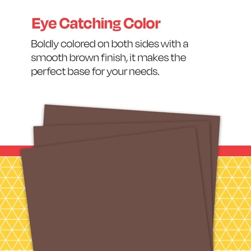 School Smart Railroad Poster Board Paper, 22 x 28 Inches, 4-Ply, Brown, Pack of 25 - color: Brown, size: 4-Ply, Pack of 25