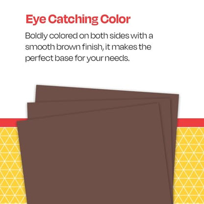 School Smart Railroad Poster Board Paper, 22 x 28 Inches, 4-Ply, Brown, Pack of 25 - color: Brown, size: 4-Ply, Pack of 25