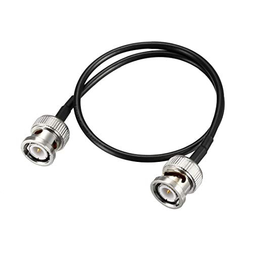 uxcell BNC Male to Male Coaxial Jumper Cable 50 Ohm 1 Feet RG174 - size: 1 Feet