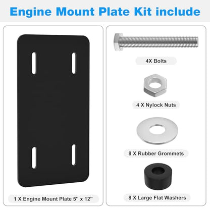 212Cc Engine Mount Plate Kit for Harbor Freight Predator Engine 212cc 6.5HP