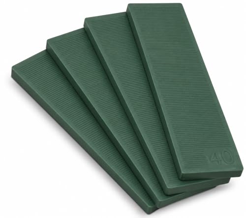 (Pack of 10) 3/16" (5 mm) Plastic Flat Washers Glazing Blocks 1.57 x 3.93 (40 x 100 mm) Framer Spacers Door and Window Packers (Green) - size: 3/16" (5 mm, Green)