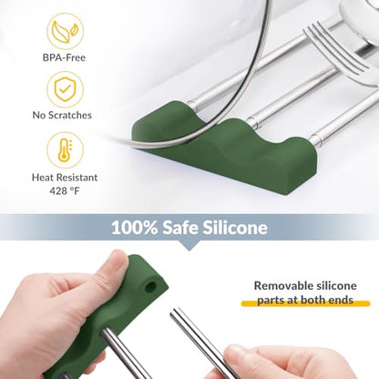 Tomorotec Adjustable Over-The-Sink Kitchen Rack, BPA-Free, Army Green - color: Army Green
