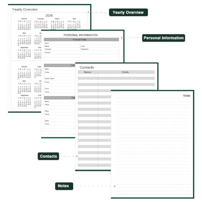 Engineering Notebook/Engineer Graph Paper Notebook - (.25" Grid Format), Lab Notebook Quad Ruled Book with Grid Pages: Table of Contents for Chemistry, Physics, Biology, 8" x 10", Green - color: Green