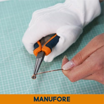 MANUFORE 6-Piece Mini Pliers Set for Precision Cutting, Gripping, Twisting