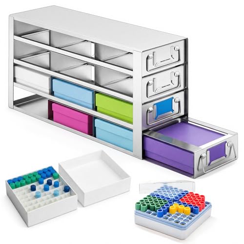 Hicarer 1 Pack 304 Stainless Steel Freezer Rack for 3x4 Inch Boxes, 4-Tier - size: 4 Tier