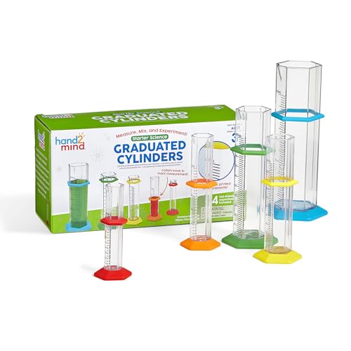 hand2mind Starter Science Graduated Cylinder Set, Set of 5