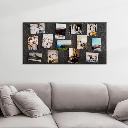 MaxGear Extra Large Bulletin Board 72" x 48", Dark Gray Felt Wall Tiles - color: Dark Gray, size: 72" x 48"