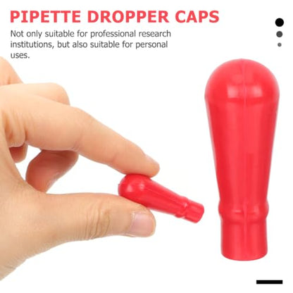 50pcs Glass Pipette Dropper Head Caps Rubber Bulb for Liquid Transfer Labs and Personal Use Convenient Silicone Dropper Accessories for Bottles and Craft Projects